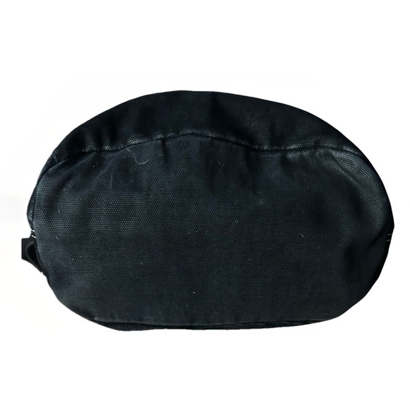 Fossil Black Canvas Suede Feel Shoulder Bag Decorative Buckle Strap ZB9514 - Picture 6 of 9